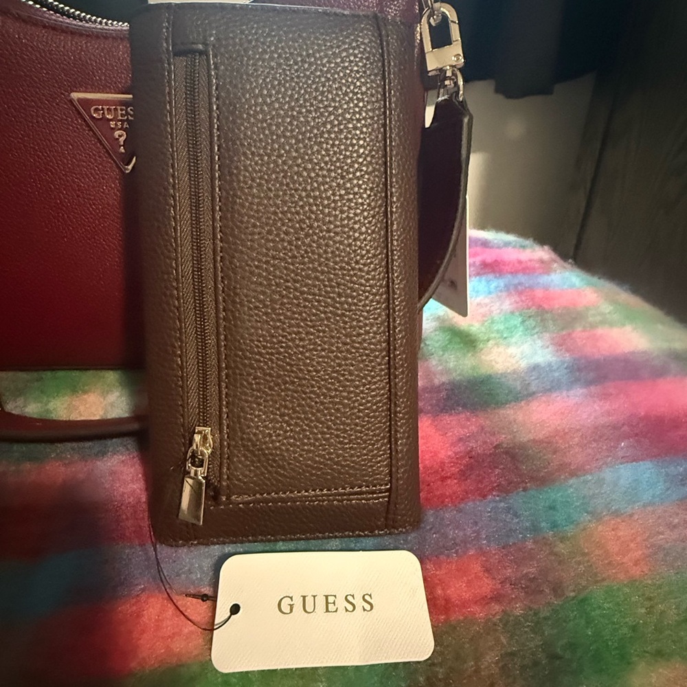 GUESS Deep Red Crossbody Bag - Picture 5 of 7